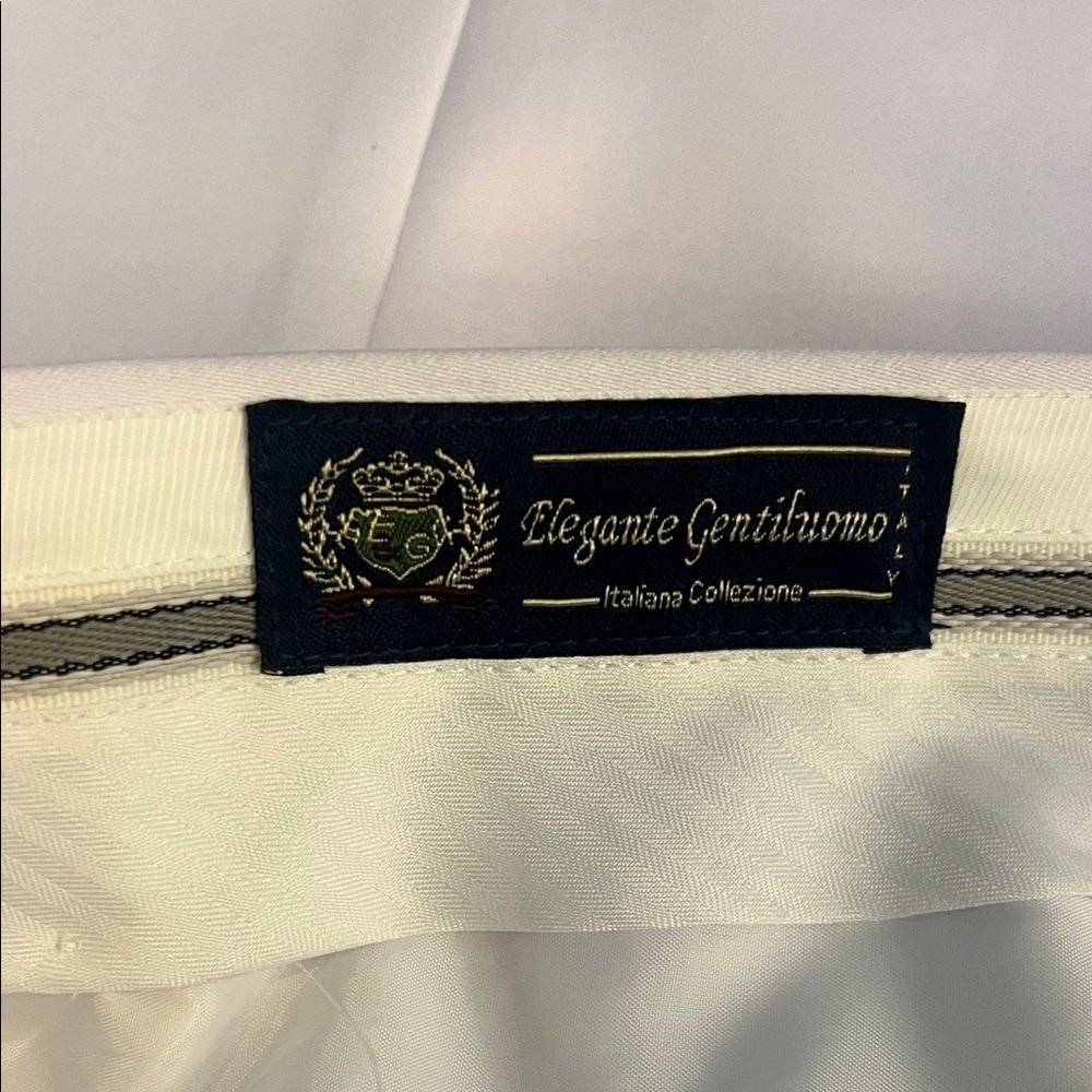 Men’s White Elegante Gentiluomo Italiana Collezione Suit Sz 43R. - Picture 10 of 16
